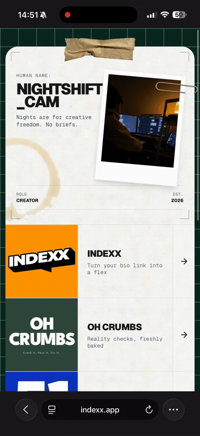 Nightshift Cam microsite